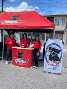 Ejecución de evento BTL con material promocional de marca Gallo cerveza en Honduras